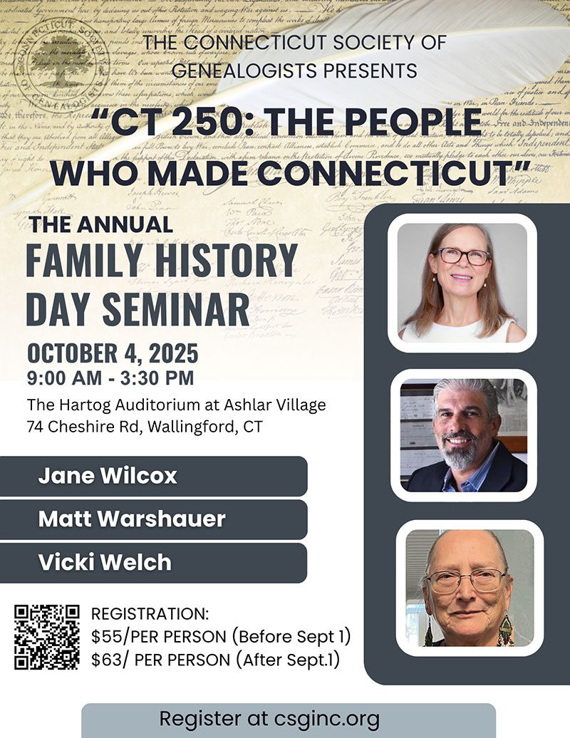 Seminar-corrected CSG Family History Day Seminar